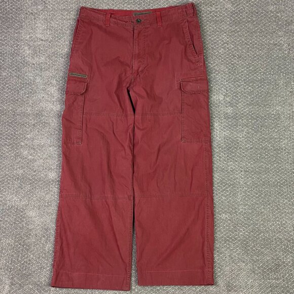Vintage 90s Y2K Abercrombie & Fitch Cargo Pants Men's Medium Wide Leg Baggy - Picture 2 of 14